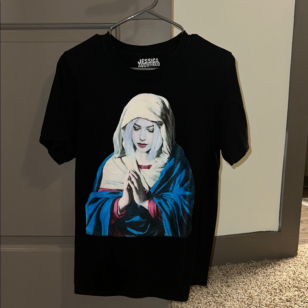 Jessica Audiffred Black T-Shirt - Size Small Unisex